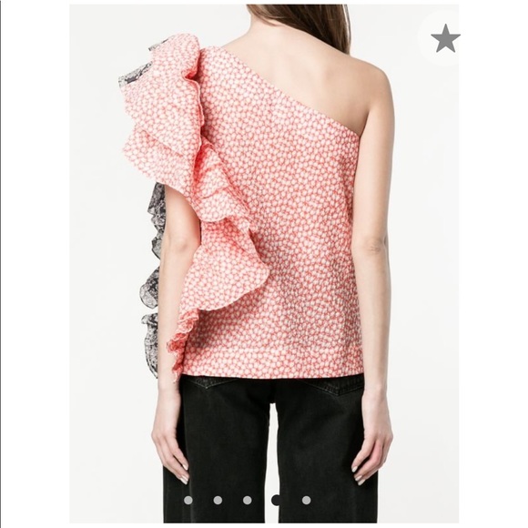 NWT Rosie Assoulin Ruffled One Shoulder Top $1659 - Picture 4 of 5